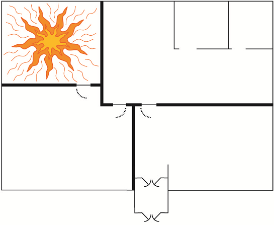 Fire rated partitions diagram